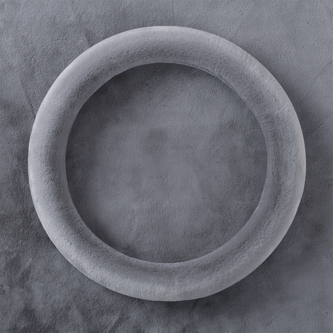 나만의차 프리미엄 극세사 차량용 핸들커버, 그레이