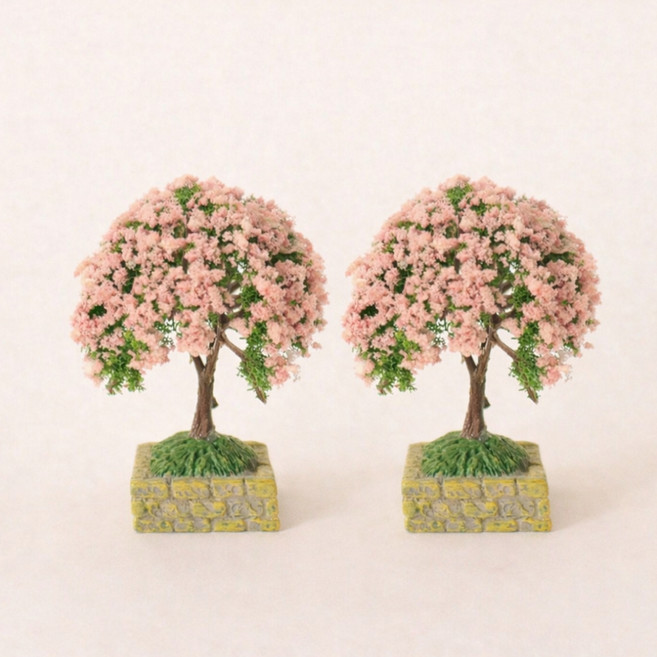 알로데 납골당 나무 미니 조화 2p, 01 벚꽃풀나무