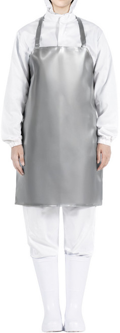 홈스라인 양면 방수 목끈형 앞치마 소, 실버, 1개