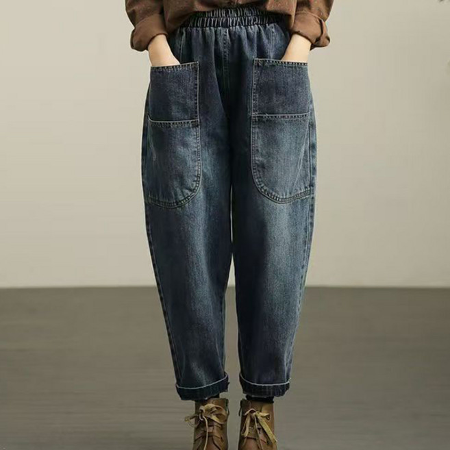 포플러앤씨 여성용 자모스크 포켓 빅사이즈 배기 팬츠 P26SPP011301