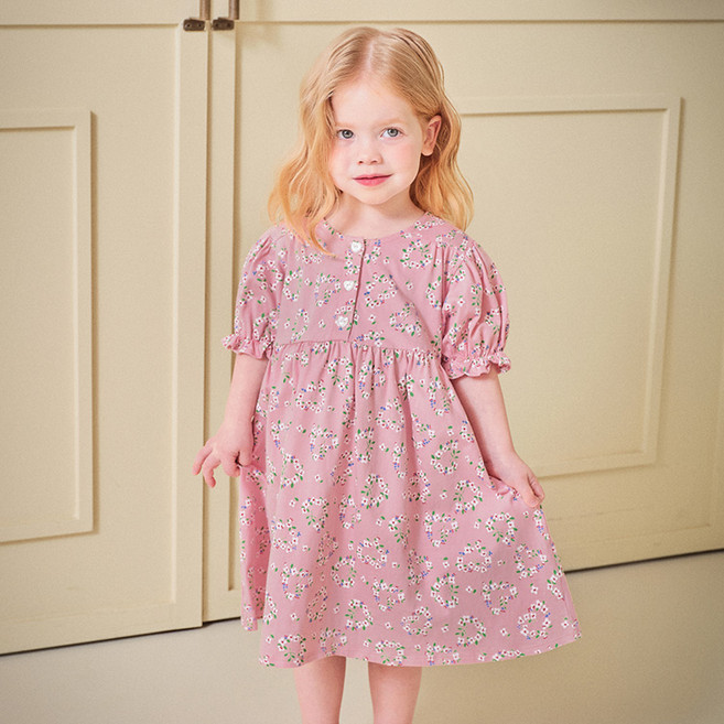 mollimelli 女童愛心花朵連身裙