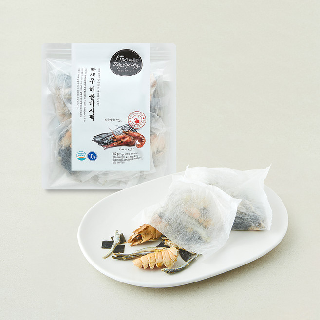 해통령 딱새우 해물 다시팩, 15g, 1개, 10개입