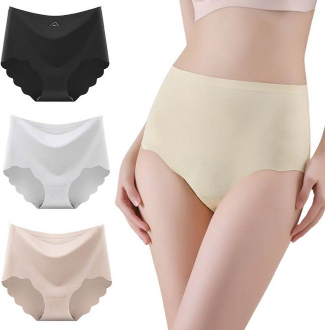 Twistar 高腰貼身波浪無痕內褲 4件組, 混色