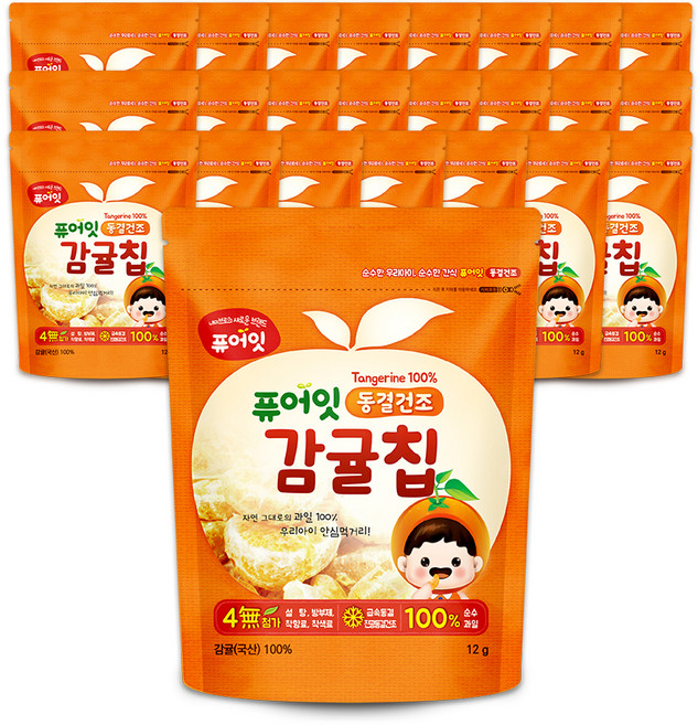 퓨어잇 동결건조 감귤칩, 12g, 25개