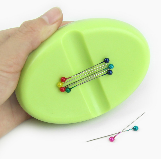 소잉바이핸드 문진겸용 자석 핀쿠션, 1개, 옐로우그린