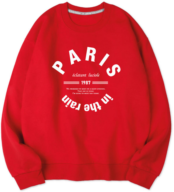 VENHIT 男女通用 PARIS 半寬鬆版型 特殊雙面布料 大學T