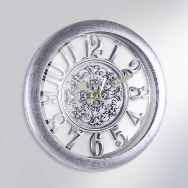 쿼르디 엔틱 벽시계, 실버