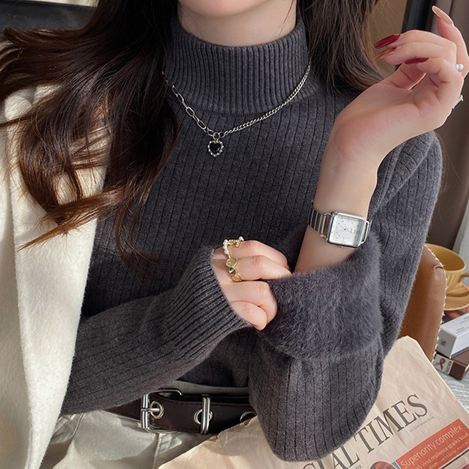 Moirbella 女款 Pina 內刷毛高領針織衫