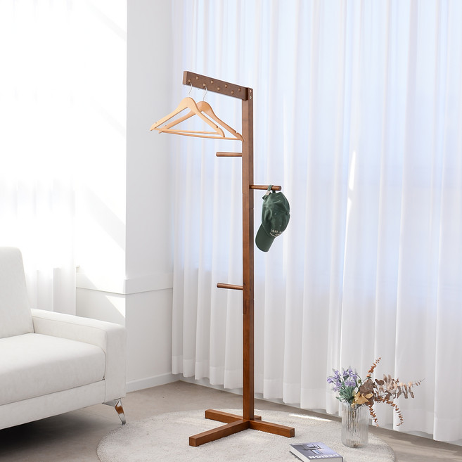 아이코닉하우스 플레인 원목 스칸디 행거, 월넛