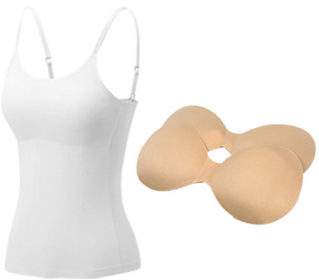 솔레일 여아용 패드 분리형 학생 브라 런닝 조절 끈 나시 + 브라패드 4p