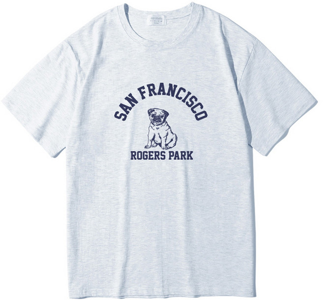 이지스튜디오 샌프란시스코 W 20수 코튼 오버핏 빅사이즈 통기성 반팔 티셔츠