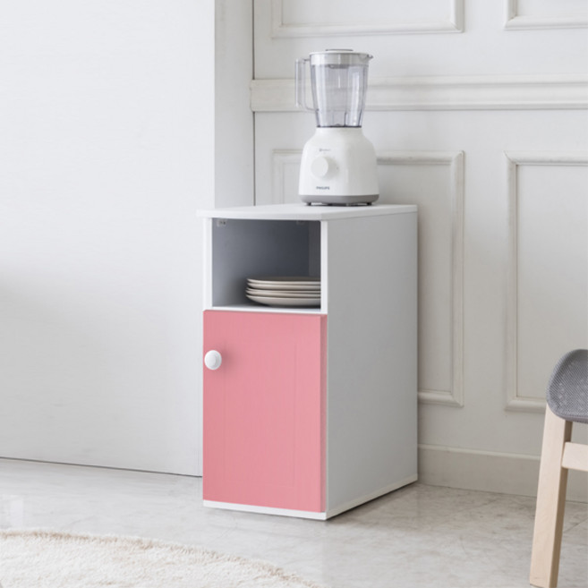 노아가구 무반 정수기 다이 수납장, 핑크