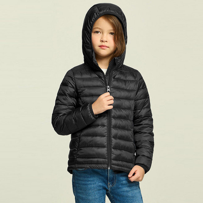 주니어 패커블 경량 패딩 후드 자켓