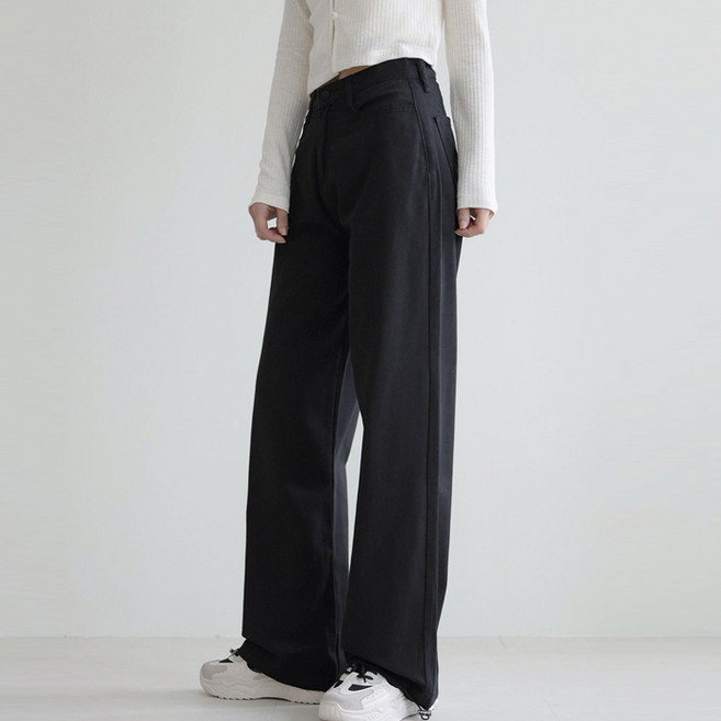 빼빼 여성용 와이드 앤 조거 면팬츠