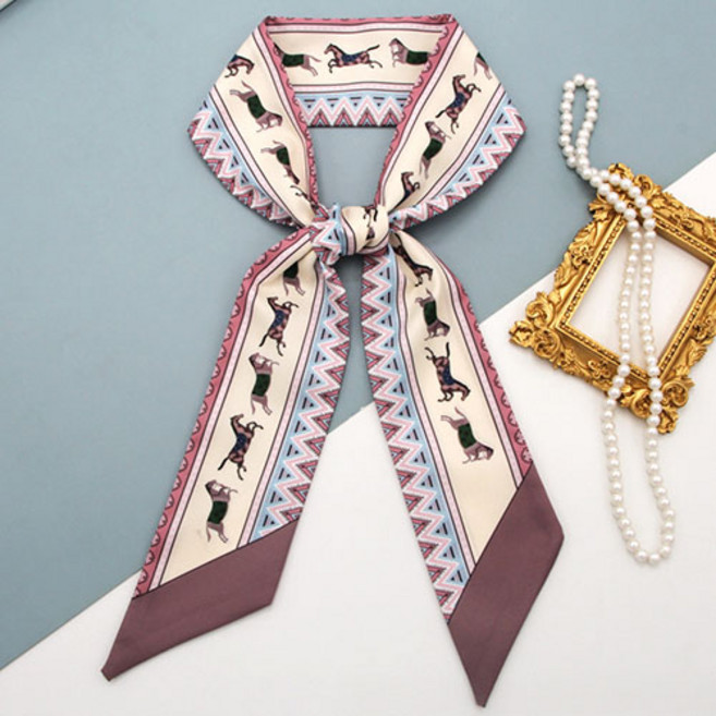 딥톡 패턴 포인트 다용도 양면 쁘띠 스카프 DT0540