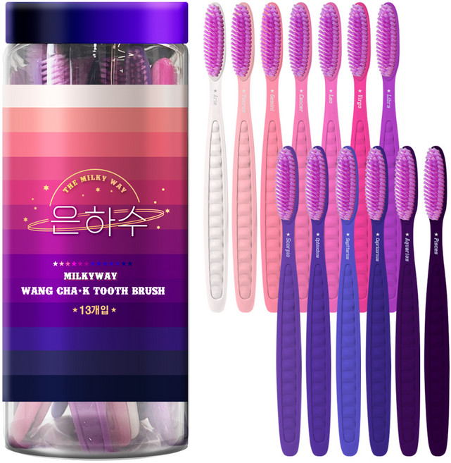 아케이 리빙 13궁 은하수 왕차크칫솔 케이스 타입, 1개, 13개입