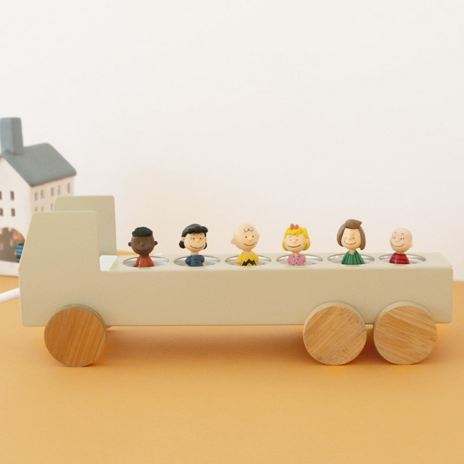 리빙해피 네모 절전형 트럭 6구 멀티탭 커버, 1개, 베이지