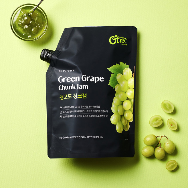 오트리 청포도 청크잼, 1kg, 1개