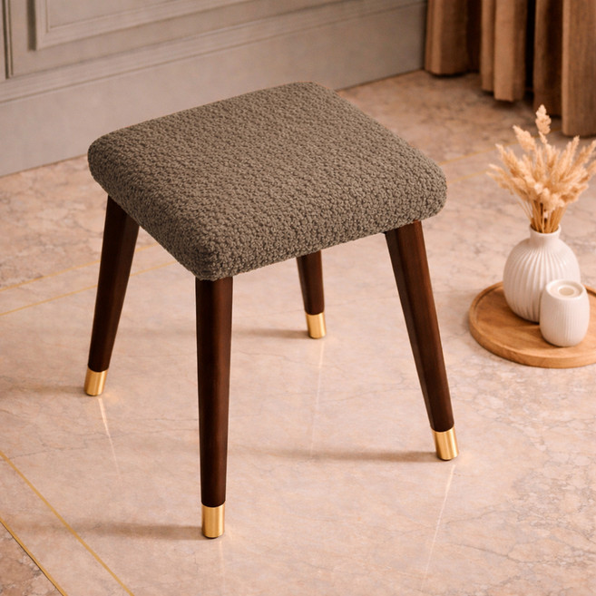 러빙랩 노베르 사각 밴딩 의자 커버, 카키, 1개