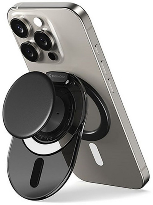 SINJIMORU 反向鉸鏈 MagSafe M TapTalk 握把支架, 1個, 黑色