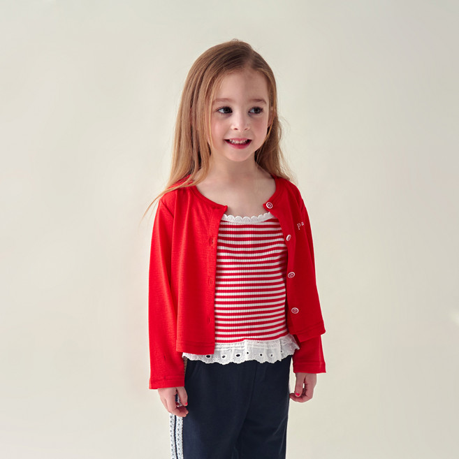 월튼키즈 아동용 골지 가디건 + 나시 세트