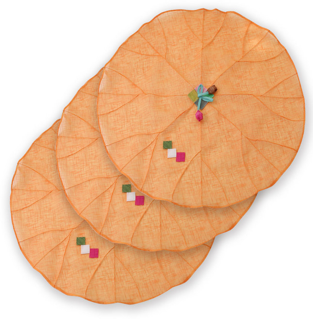 해피툴 모시조각 밥상보 오렌지, 3개