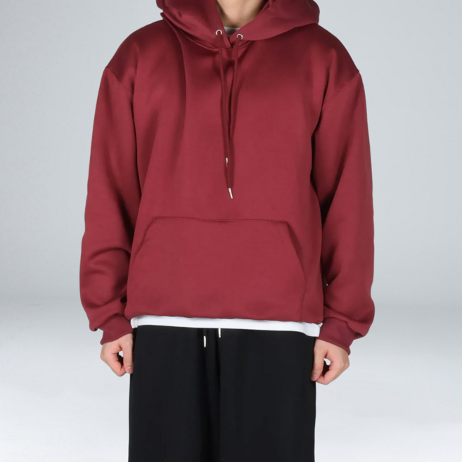 주식회사 이황에프엔씨 남성용 무지 긴팔 오버핏 후드티 6704-1