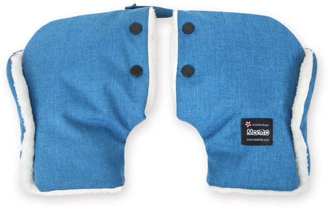 마니또 어린이 안전 킥보드 자전거 멜란지 핸드머프, 블루, 1개