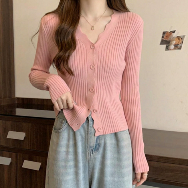 Sonio 女款波浪紋日常針織外套