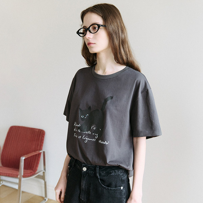 로라로라 여성용 ROLA CAT FRIENDS LOOSE FIT T-SHIRT