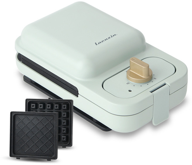 라쿠진 에센셜 2in1 타이머 와플 샌드위치 메이커, LCZ1072MT(민트)