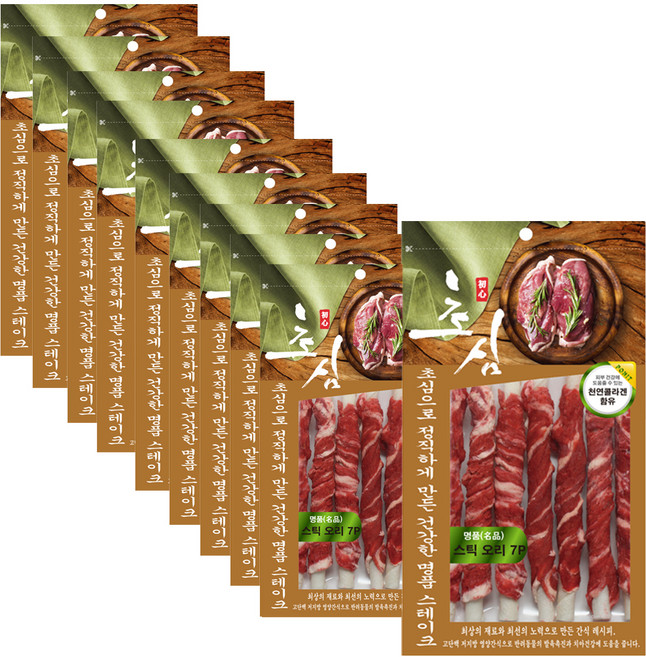 초심 강아지 스틱껌 7p, 오리, 98g, 10개