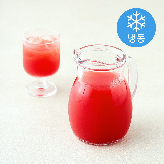 지엔씨푸드 싱싱 HPP 수박주스 (냉동), 1개, 1L