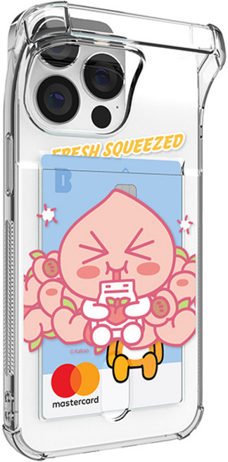 카카오프렌즈 저스트 어피치 투명방탄 카드 휴대폰 케이스