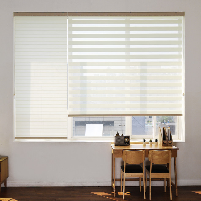 창안애 못없이 설치 무타공 안뚫어고리 콤비 블라인드