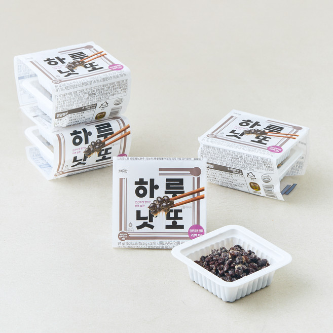 즐거운동행 국내산 하루낫또 검정 약콩, 45.5g, 1개, 8개입