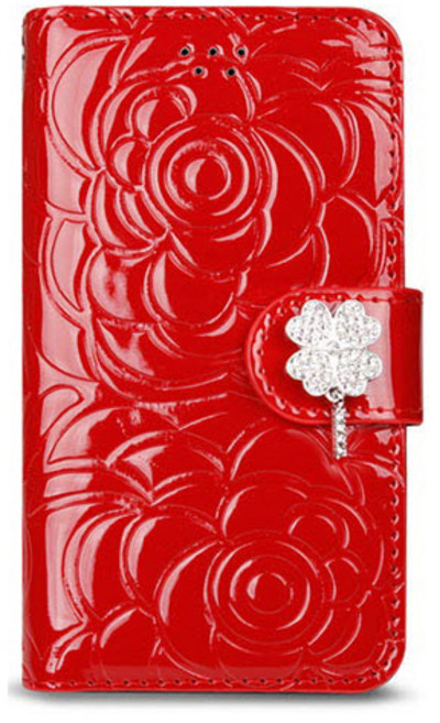 루미엘 빅토리안 에나멜 장미 다이어리 휴대폰 케이스