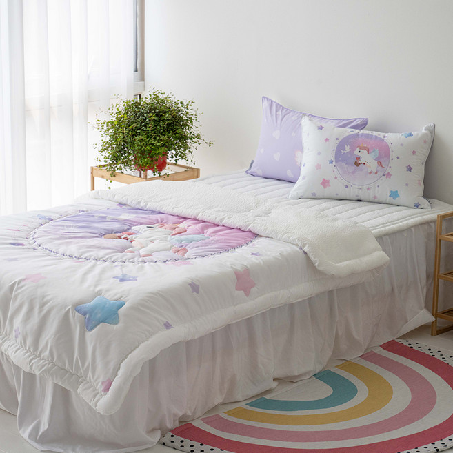 마이하우스 키즈 시어서커 쿨 냉감 손자수 여름 차렵이불, 엘리(유니콘)