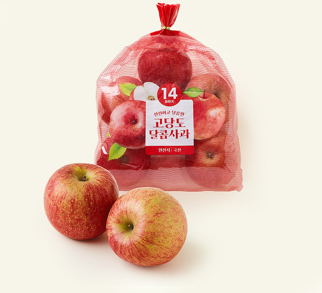 문경농협 고당도 달콤사과 중과 5~6입, 1개, 1.3kg