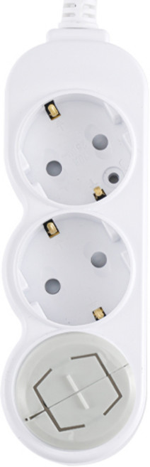 에코파워탭 국내 제조 일반 접지 16A 멀티탭 3구 KEPM-403, 2.5m, 화이트, 1개