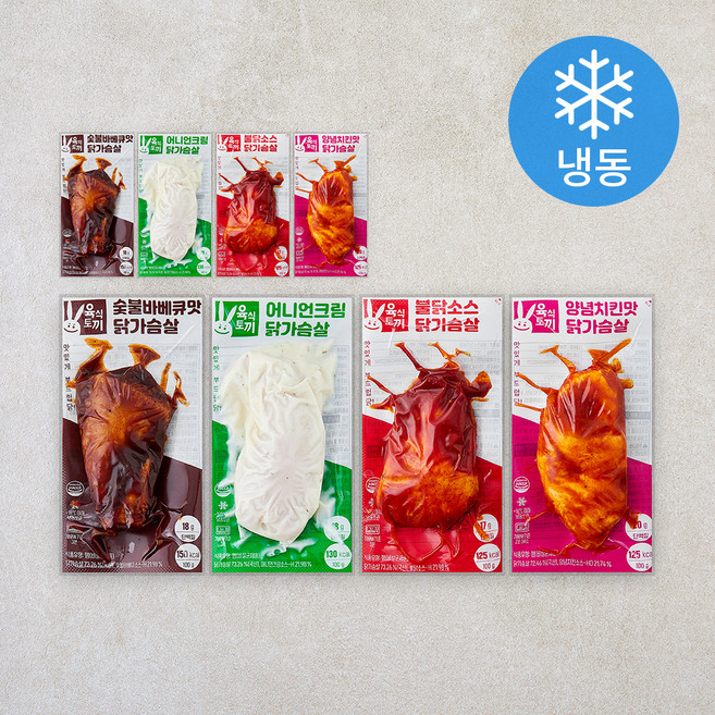 육식토끼 소스 닭가슴살 100g 4종 혼합 (냉동), 8팩, 1세트