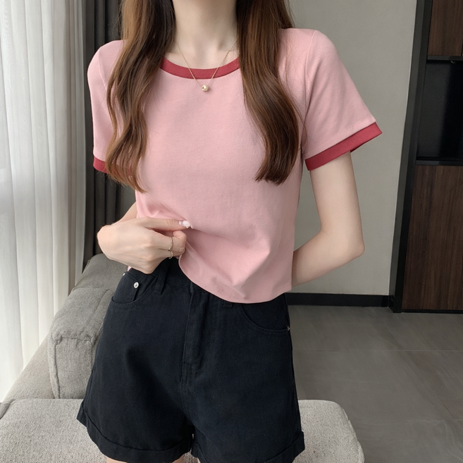 디멜디 여성용 민소매루즈 트렌디 체형커버 반팔티셔츠