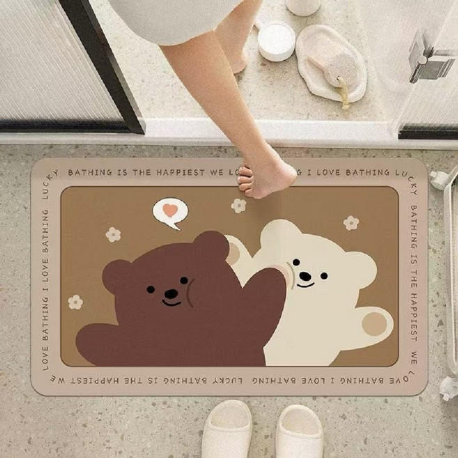 軟珪藻土地墊, 灑花熊