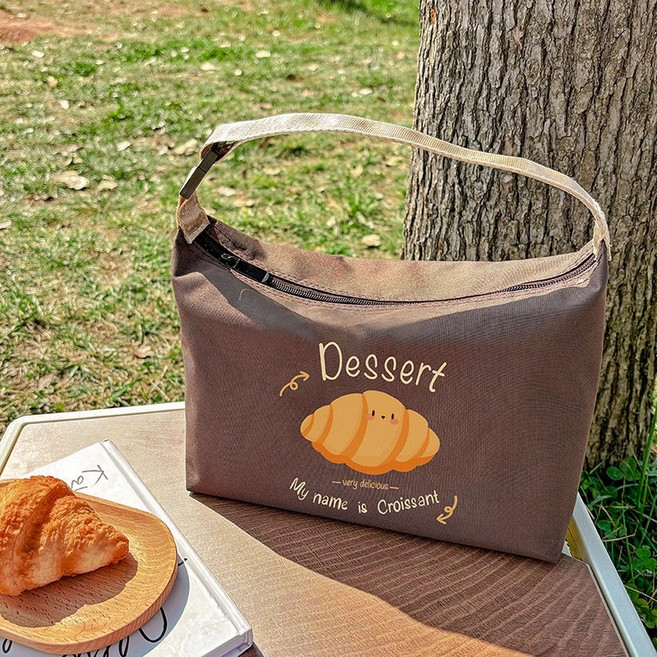 셀비아 보온보냉 도시락가방 런치백, 1개, 크루아상 백