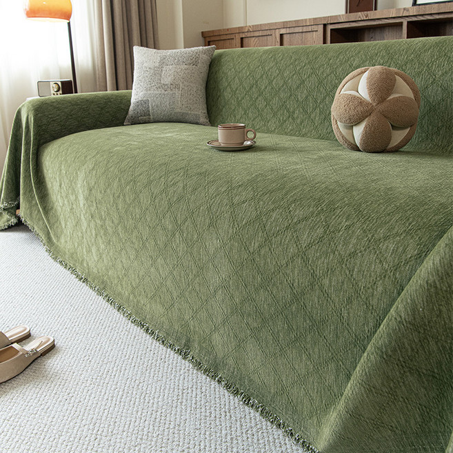 언헤브 다이아몬드 패턴 소파 커버, 05 그린, 1개