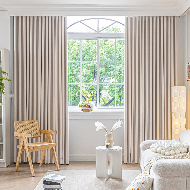 지나송 트윌 아일렛형 암막커튼 세트