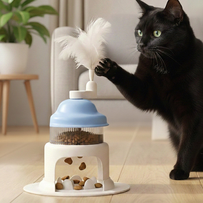 둥둥펫 반려동물 빙글빙글 빙수 간식놀이 노즈워크 장난감, 블루, 1개