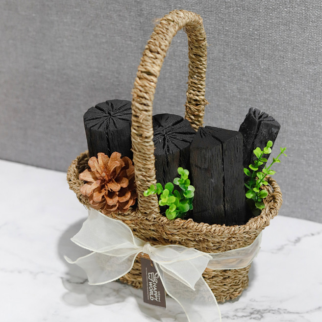 가꾸지오 왕골바구니와 참숯, 1세트