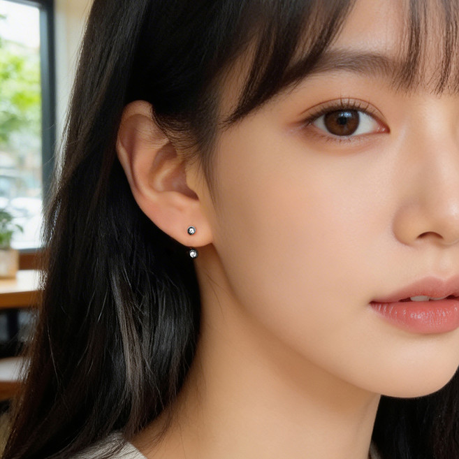 미다미 투볼링 피어싱 3mm 2p + 케이스 PC1013