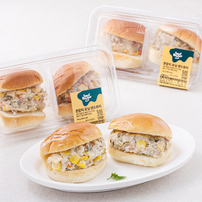 스윗밸런스 콘참치 모닝 샌드위치 2개입, 155g, 2개